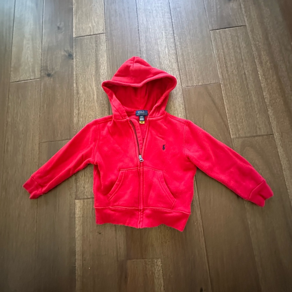 Polo by Ralph Lauren Kids Red Zip-Up Hoodie